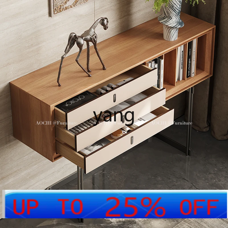 

CX Italian minimalist entrance entrance cabinet simple light luxury living room wall decorative cabinet