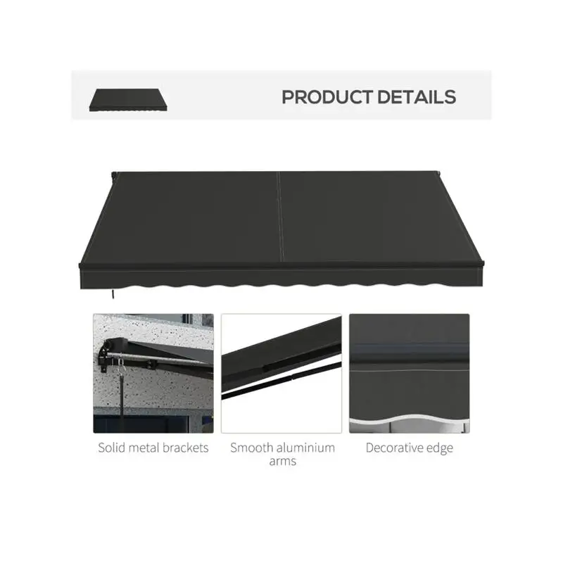 

Window Awning for Outdoor Shade and Protection - Durable Fabric Canopy for Sun and Rain, Ideal for Patios and Entryways