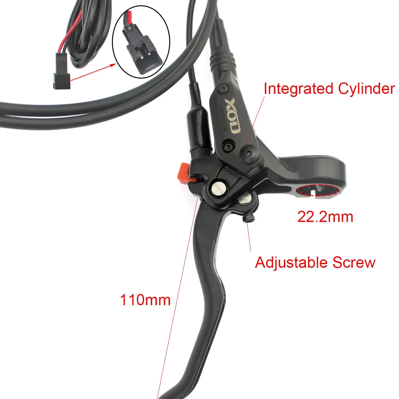 E-Bike Cut Power Off Brake MTB Hydraulic Disc Brake Set Aluminum Alloy Electric Bike Scooter Power Control Shifter Bicycle Brake