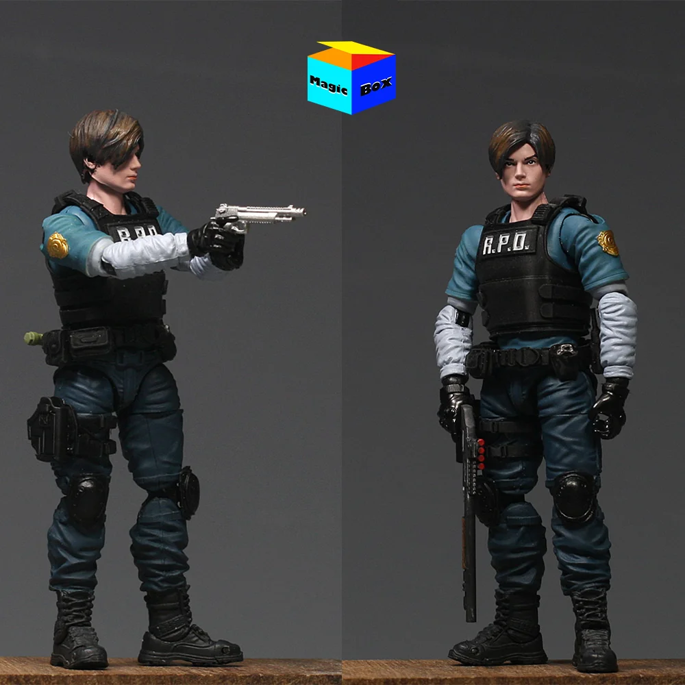 Ba Ye Studio 1/18 Scale 4 Male Soldier Leon Kennedy RPD Police Officer Lyons Full Set 3.75in Action Figures Dolls