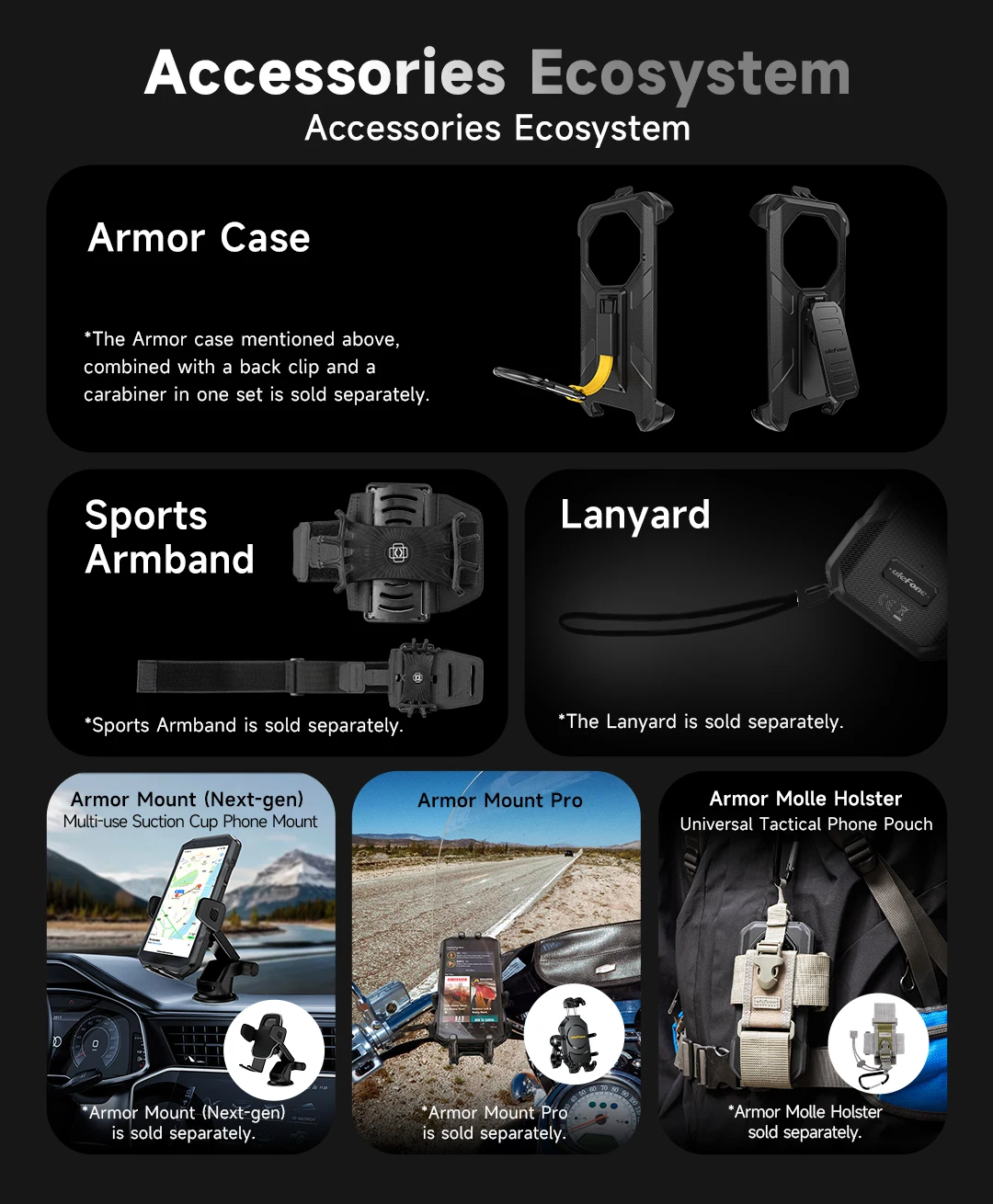 Ulefone Armor X16 4G Rugged Phone Smartphone Android 15 Up to 12GB+128GB 10360mAh Glare Flashlight 48MP Main Camera