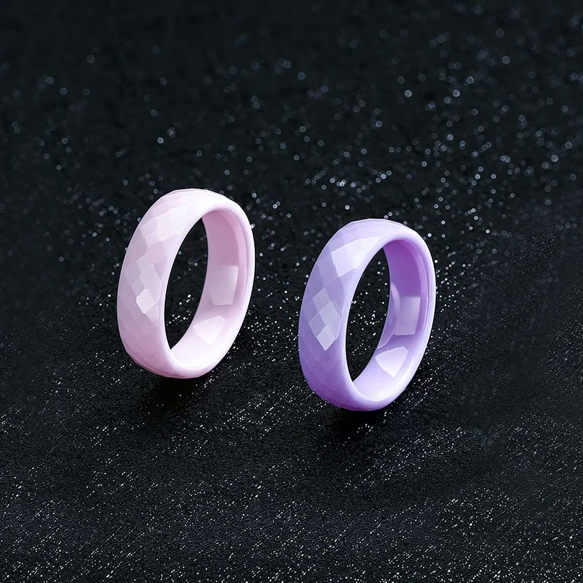 1 pieza de anillo de cerámica para mujer de 6 mm de ancho, anillos elegantes y hipoalergénicos para mujer