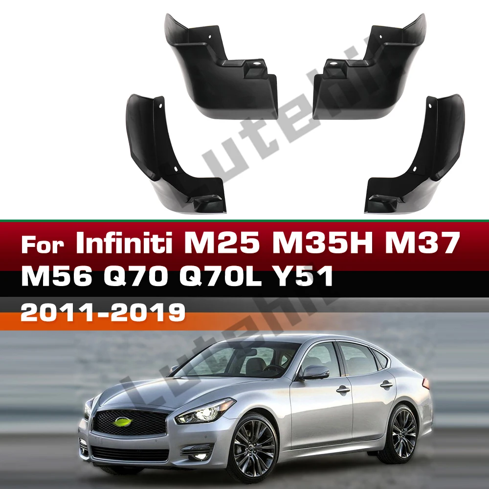

For Infiniti M25 M35h M37 M56 Q70 Q70L Y51 2011-2019 2015 2016 2017 2018 Fender Mudflaps Splash Guards Mudguards Mud Flaps