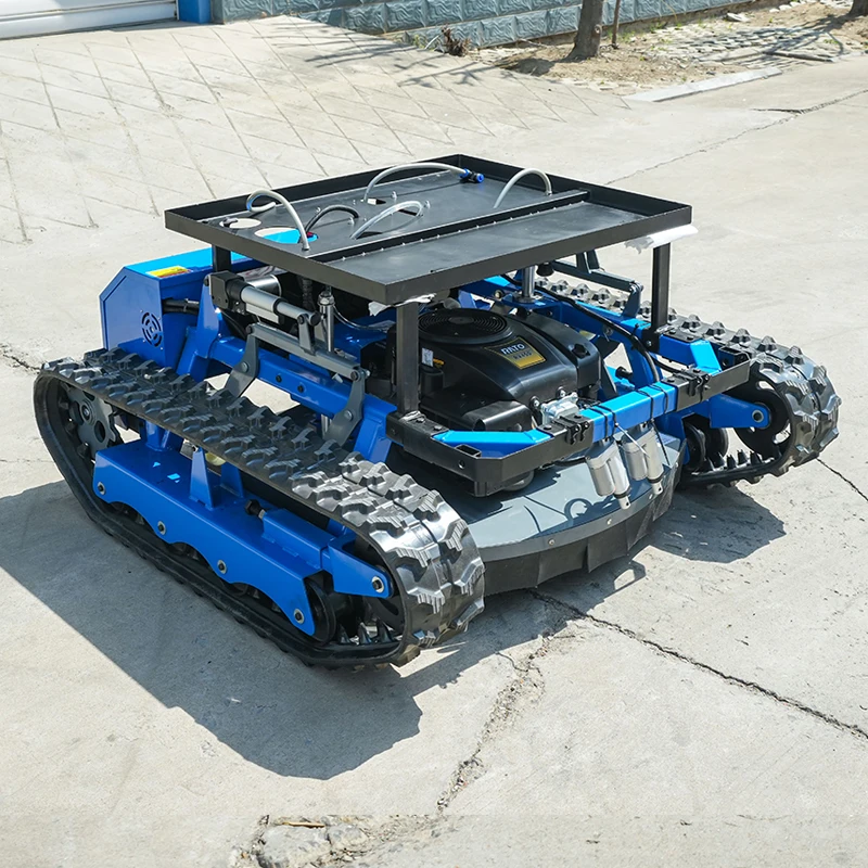 High Quality Small Remote-Controlled All-Terrain  Lawn Mower Orchard Weeding and Slope Weeding Machine with Grass Chipper