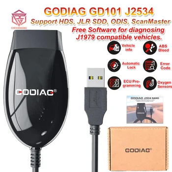 J2534 Passthru & ELM327 Compatible with GODIAG GD101 J2534 Diagnostic J1979 Compliant Vehicles Switch Mode Automatically