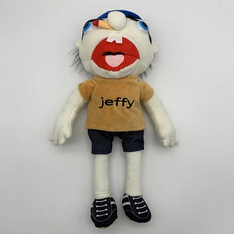Marioneta de mano de Jeffy, marionetas de mano para niños, utilería para fiesta, boca abierta extraña, marioneta de mano de Jeffy para niños y niñas, juguetes populares 2025