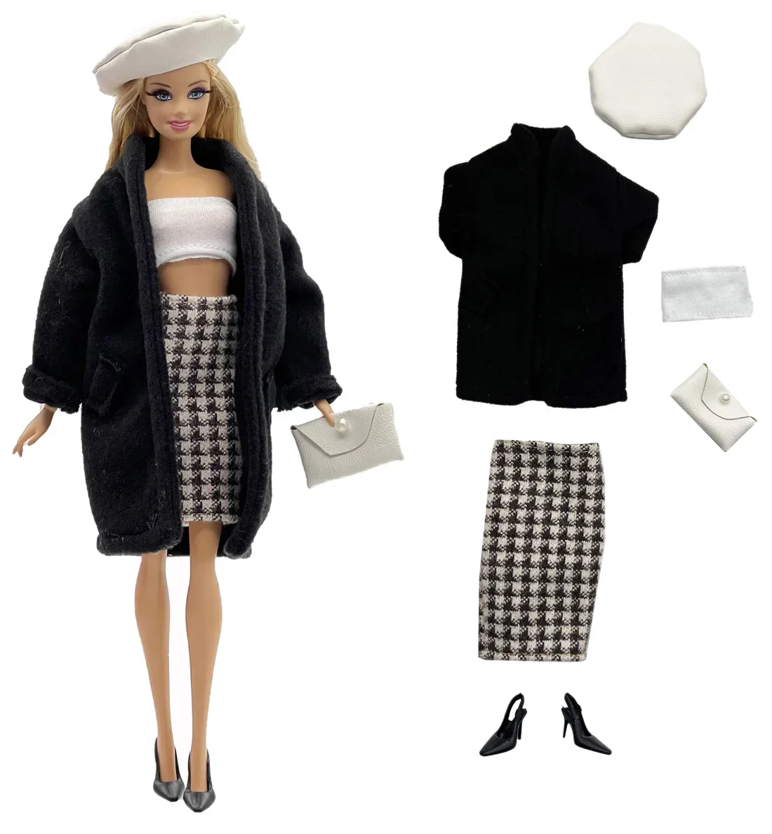 1 Set Cloth Doll Accessories Fashion Model Casual Wear Cool Clothes+Shoes for 11.5 Inch 30cm Doll Kids or Birthday Gift