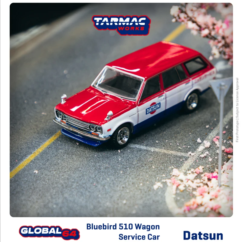 

Tarmac Works 1:64 Model Car Datsun Bluebird 510 Wagon Service Car Alloy Die-Cast Vehicle Display Collection