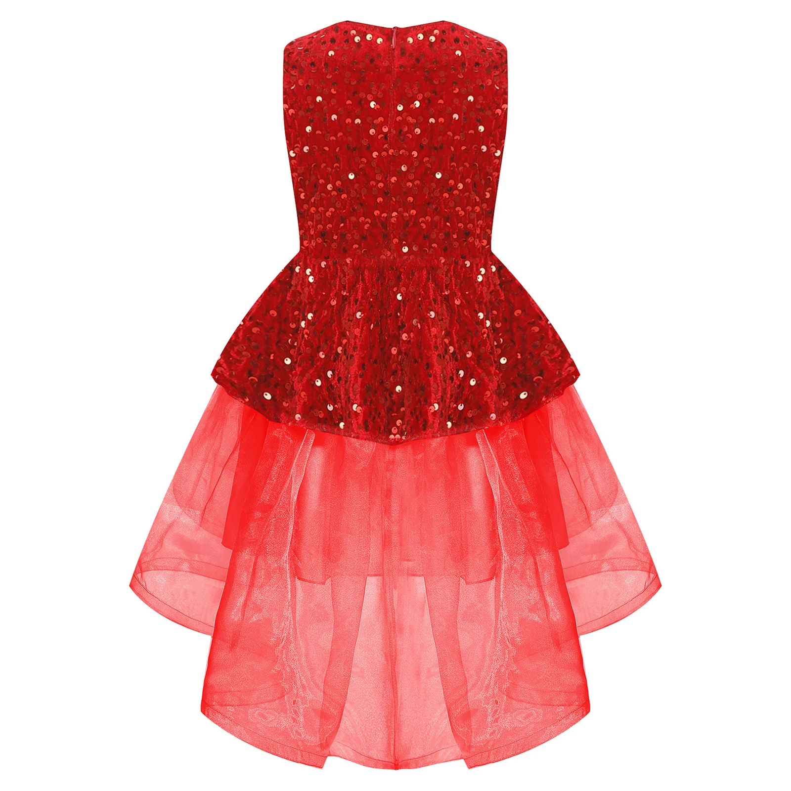 الفتيات الحديثة اللاتينية رقص الجاز زي الترتر عالية منخفضة توتو فستان الأميرة رداء حفلات Dancewear فساتين الأداء المتدرج