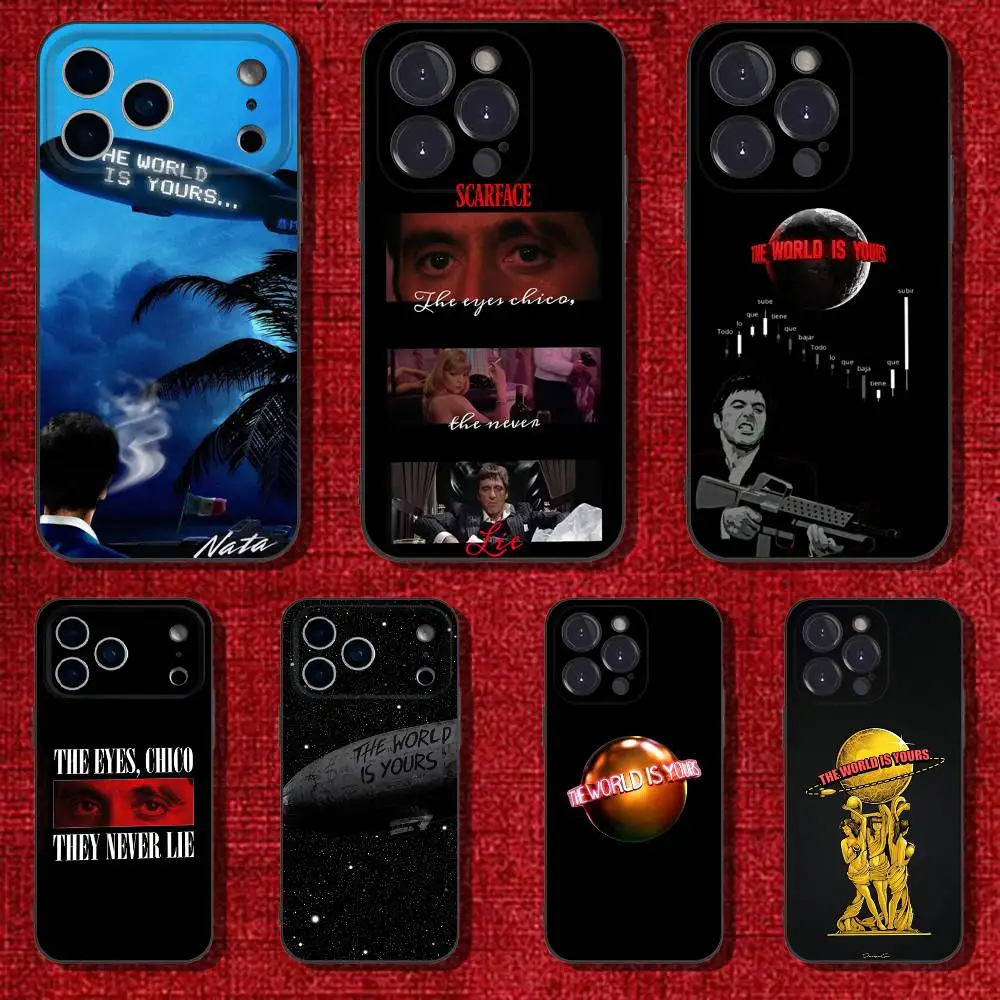 

Movie S-Scarfaces Phone Case For iPhone 6,17,16,15,14,13,12,11 Plus,Pro Max,XS,X,XR,SE,Mini,8,7,Soft Silicone Black Cover