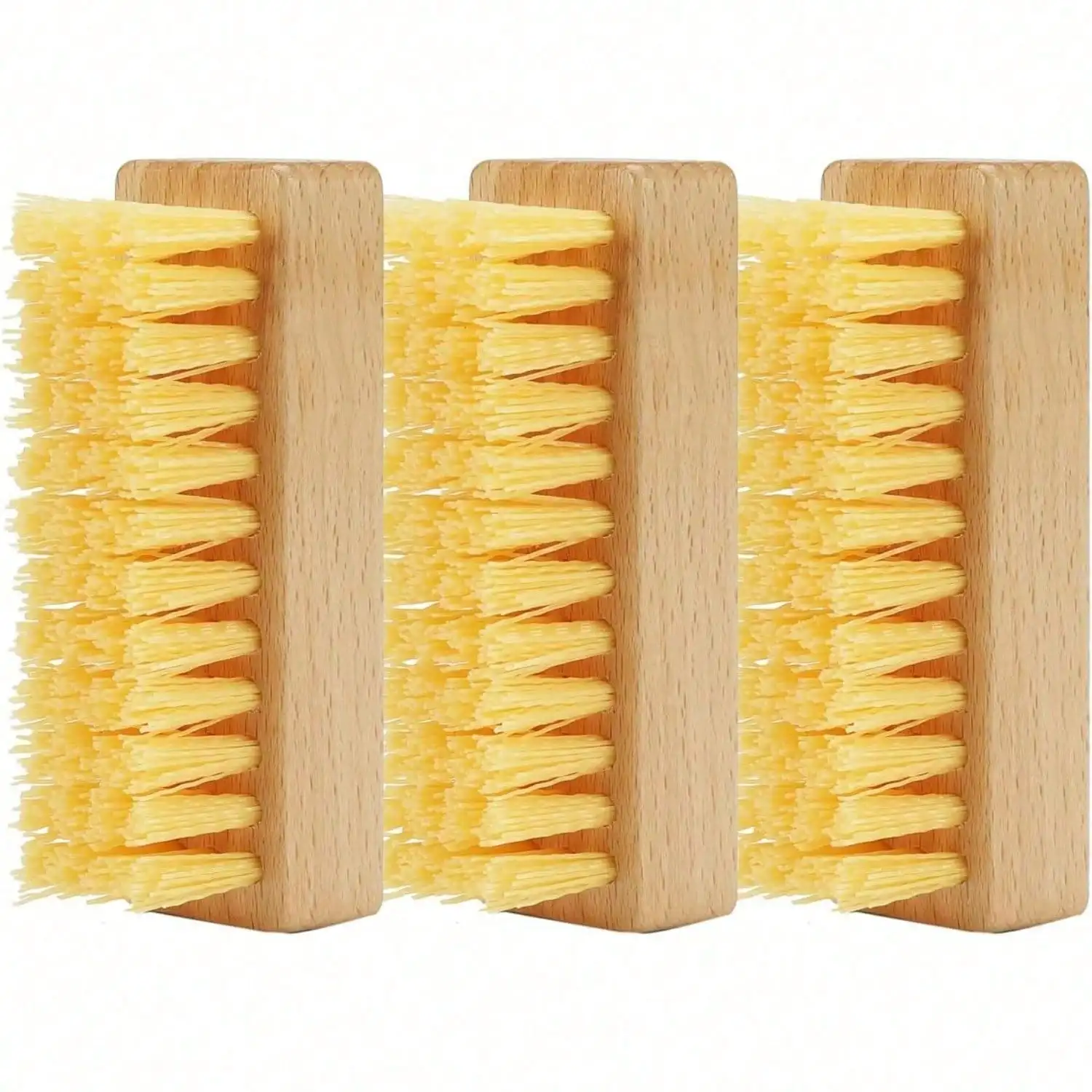 

Shoe Cleaning Brushes, Wooden Shoe Sole Bottom Scrub Brush, Stiff Nylon Bristles Scrubbing Stubborn Stains - 3 Pack