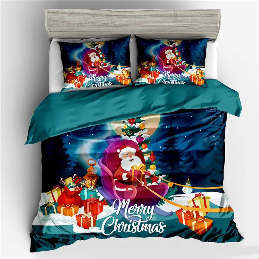 RunGrape Christmas Duvet Cover Bedding Set Double Twin Queen King Size 240x220 Nordic Bed Cover 150 Euro Bed Linen Bedclothe