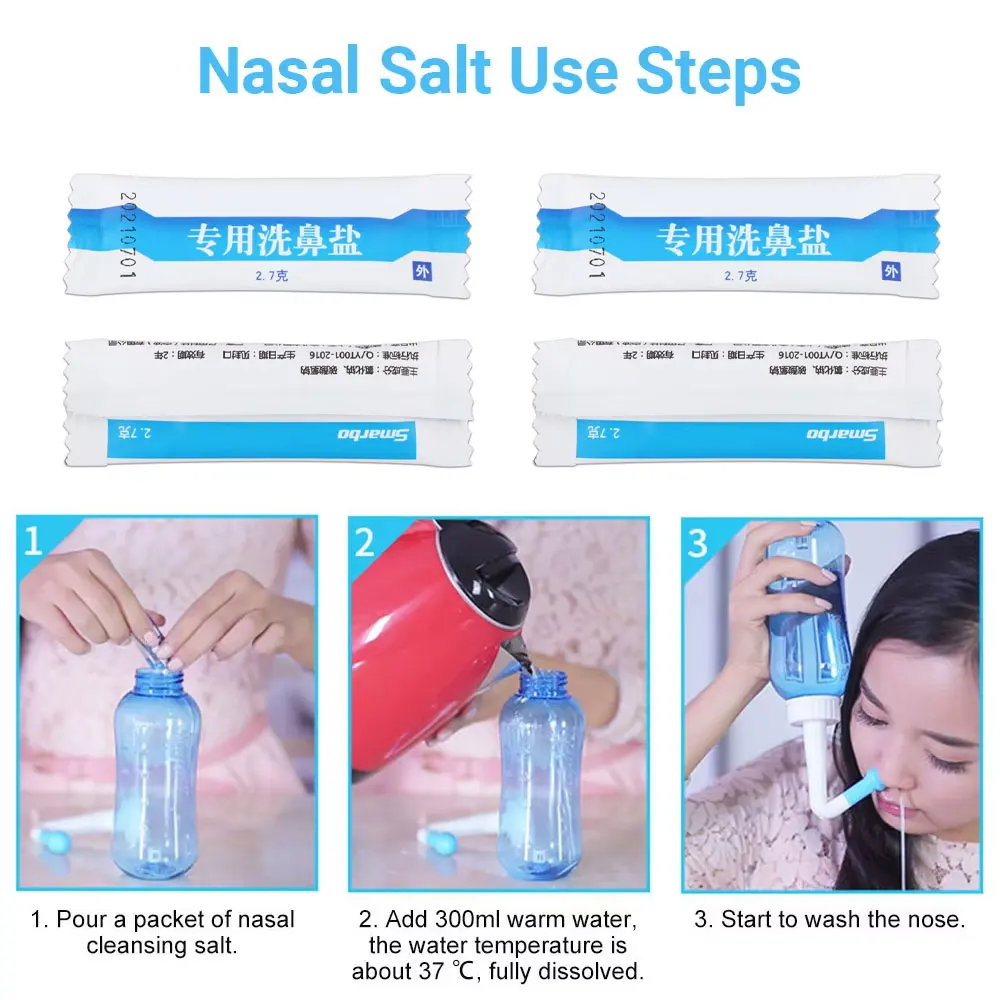 30-300pcs 2.7/4.5g Nasal Wash Salt for Adults Children Nose Cleaner Rinse Allergic Rhinitis Relief Nose Cavity Protector Irrigat