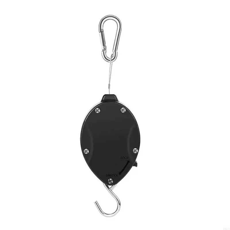 

R66A Retractable Plant Hooks for Ceiling Plant Pulley Perfect for Hanging Lights and Bird Feeders Display