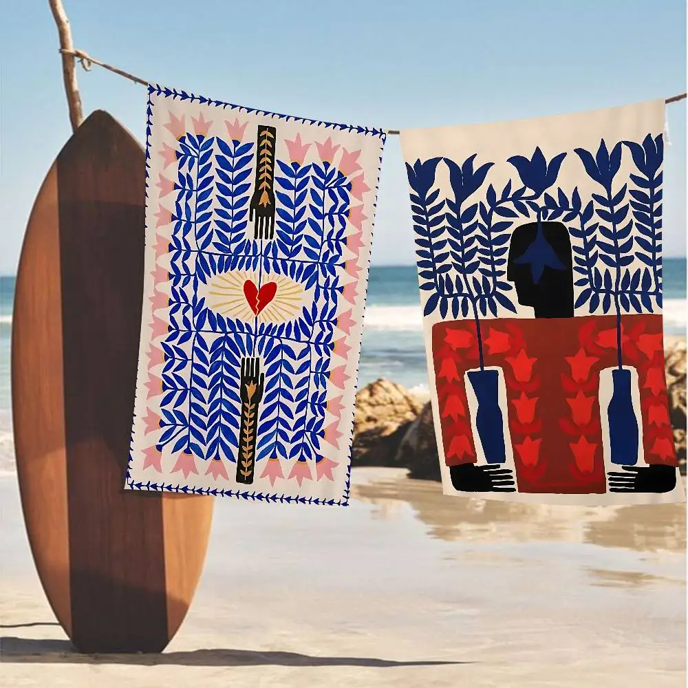 Ancient Egypt Tiger Leopard Big Microfiber Beach Towels Quick Dry Towel Sand Beach Towels Pool Towel for Travel Swim Pool Yoga