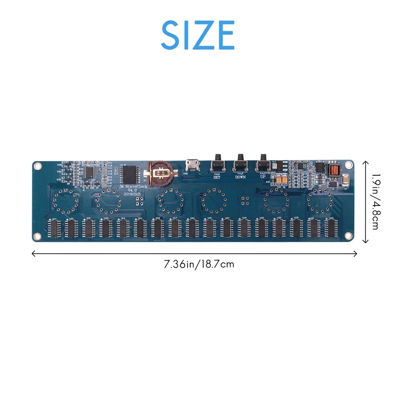 Nixie Tube Clock reloj Digital LED, Kit de placa de circuito de regalo, sin tubos PCBA, DIY In14 In4