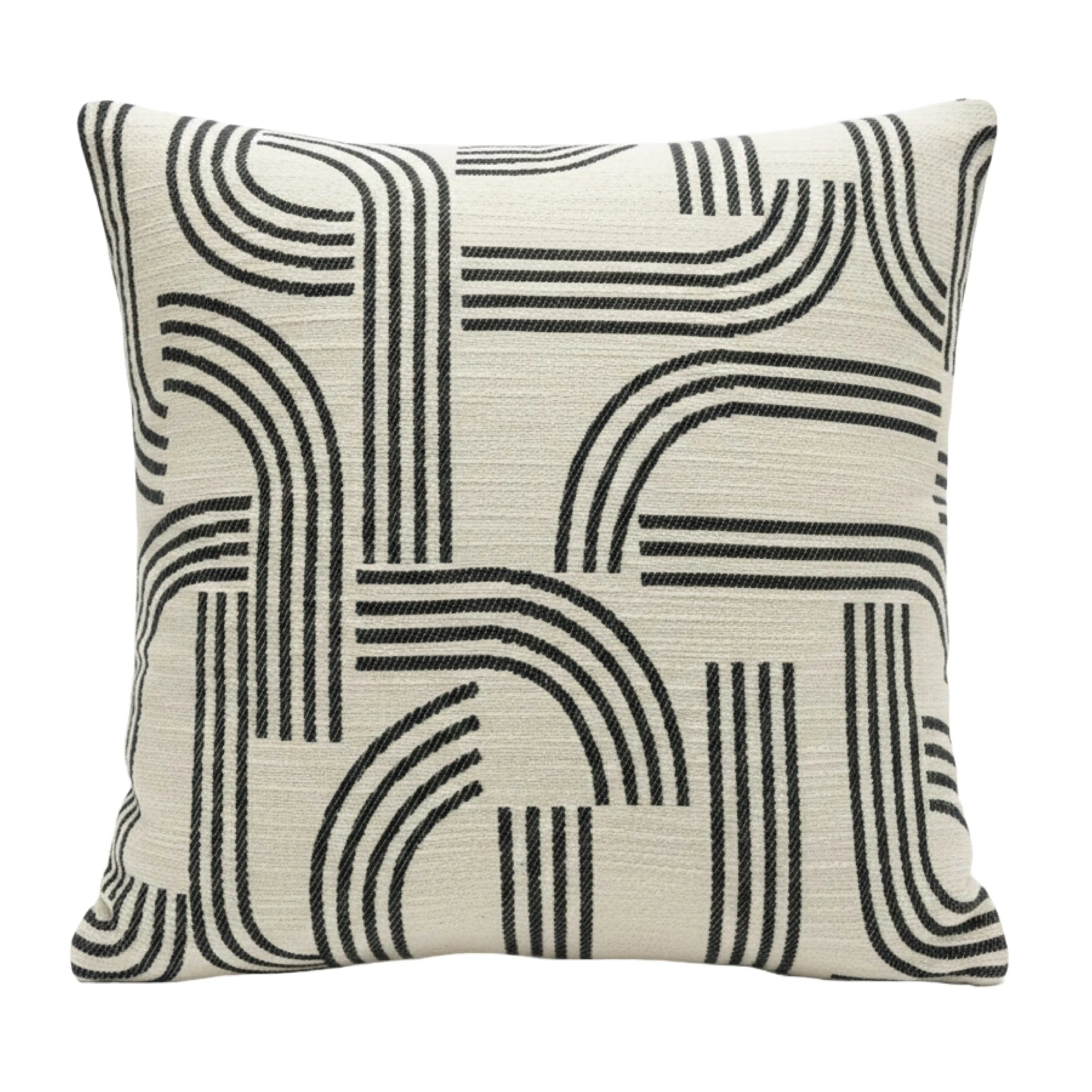 

Neutral geometric decorative pillow square 18 inch soft home accent
