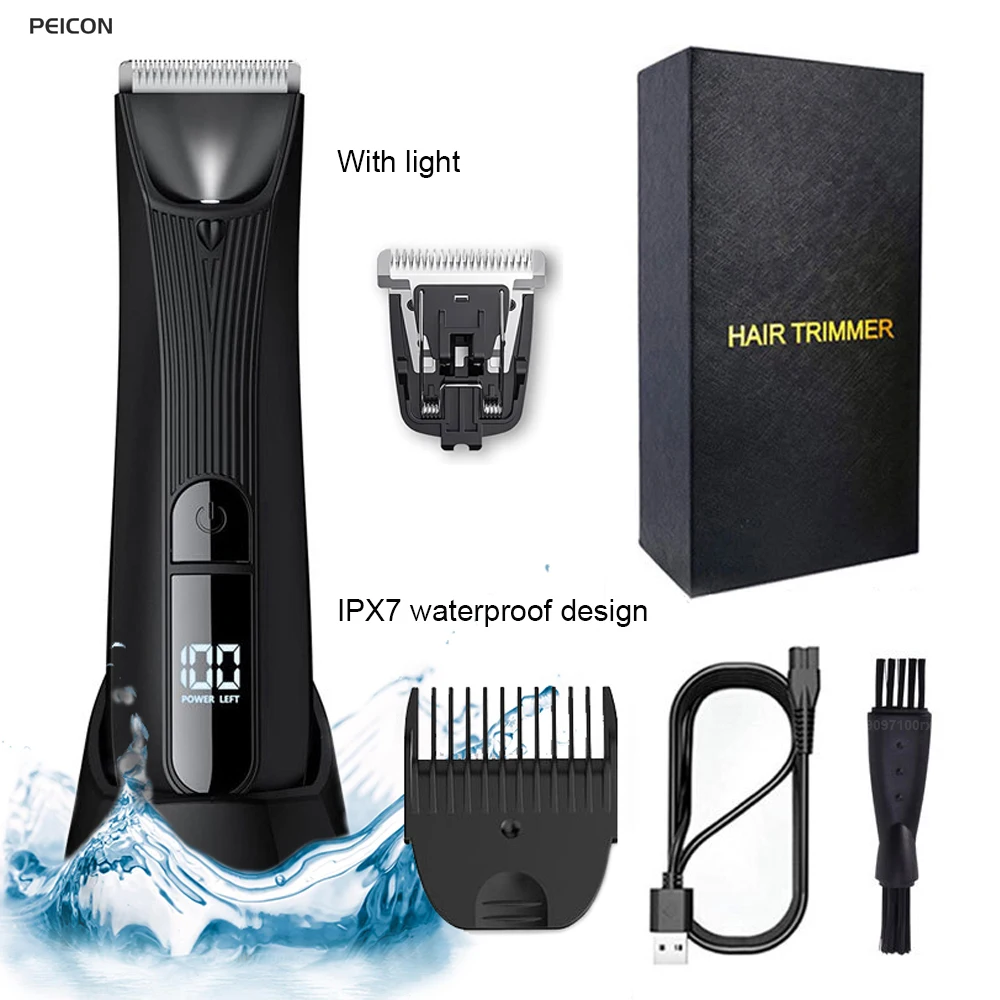 Facial Hair Epilator Electric Hair Removal Tool Man Shaver for Body Bikini Body Arm Beard IPX7 Waterproof Dry and Wet Dual Use