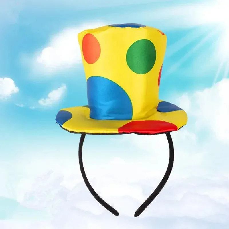 

COSda@12pcs Clown Bowknot Headband Circus Polka Dots Top Hat Hair Band for Men Women Kids Adult Party Costume CosplayCOSda@