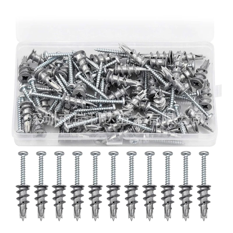 2024 New Wall Mounting set Metal Anchors & Screws set Anchoring Solution 100pcs