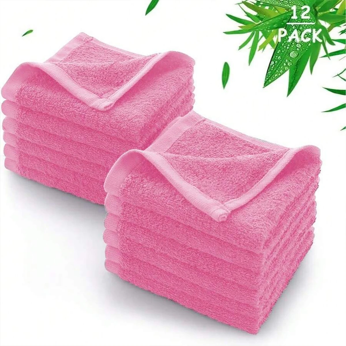 6/12-piece set of ultra-fine fiber travel makeup towels, 9.84* 9.84inch reusable makeup remover and facial cleansing soft absorbent cloth, suitable for women, SPA, facial care, weddings, holidays, wholesale gifts