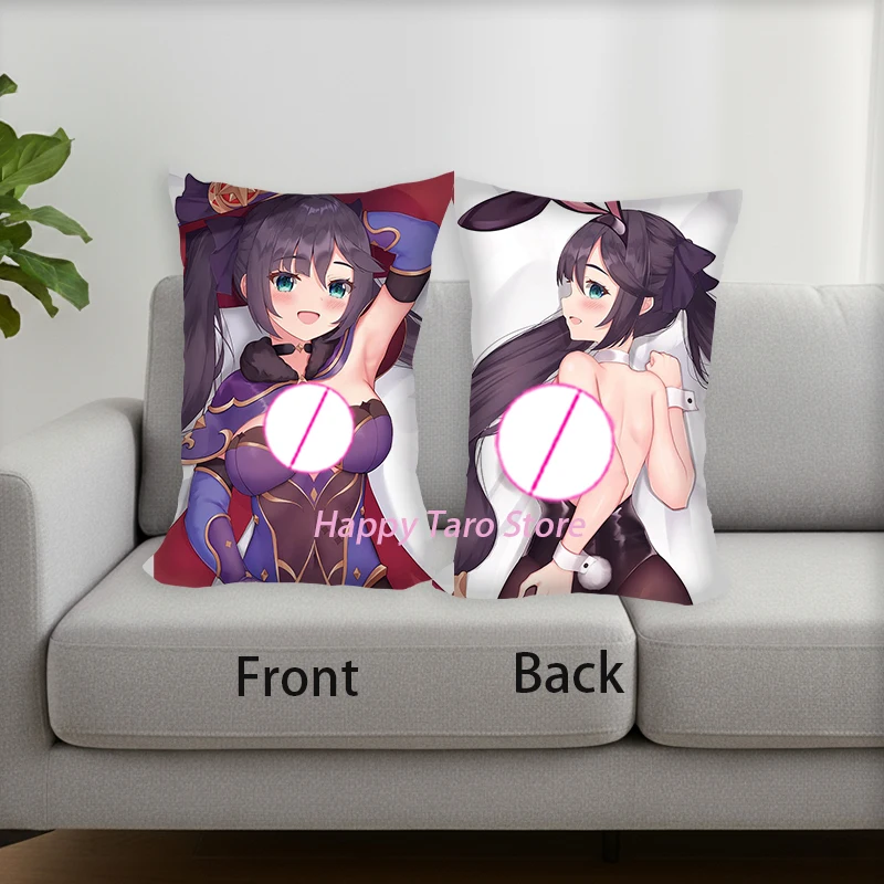 

Наволочка-дакимакура с изображением персонажа Момоа из Genshin Impact, двусторонняя печать, мультяшный дизайн, для взрослых (NSFW)