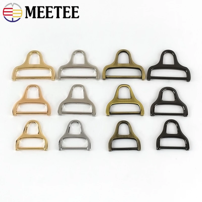 5/10Pcs 25/31/38mm Meetee Metal Triangle Buckle Webbing Connector Clasp Bag Strap Leather Adjust Hanger Hook Purse DIY Hardware