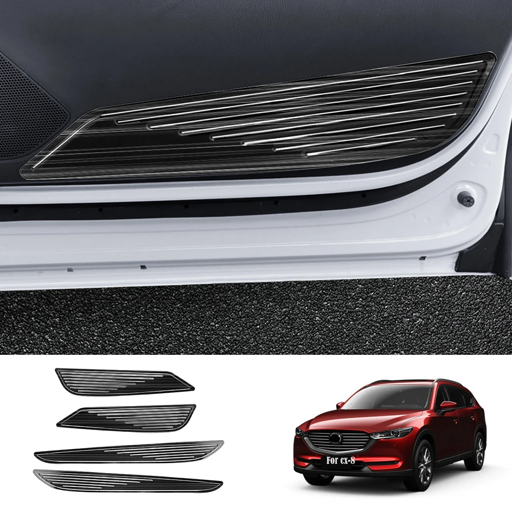 For mazda CX-8 CX 8 2019 Stainless steel inner door body anti kick panel strip 4 door interior decoration accessories car style