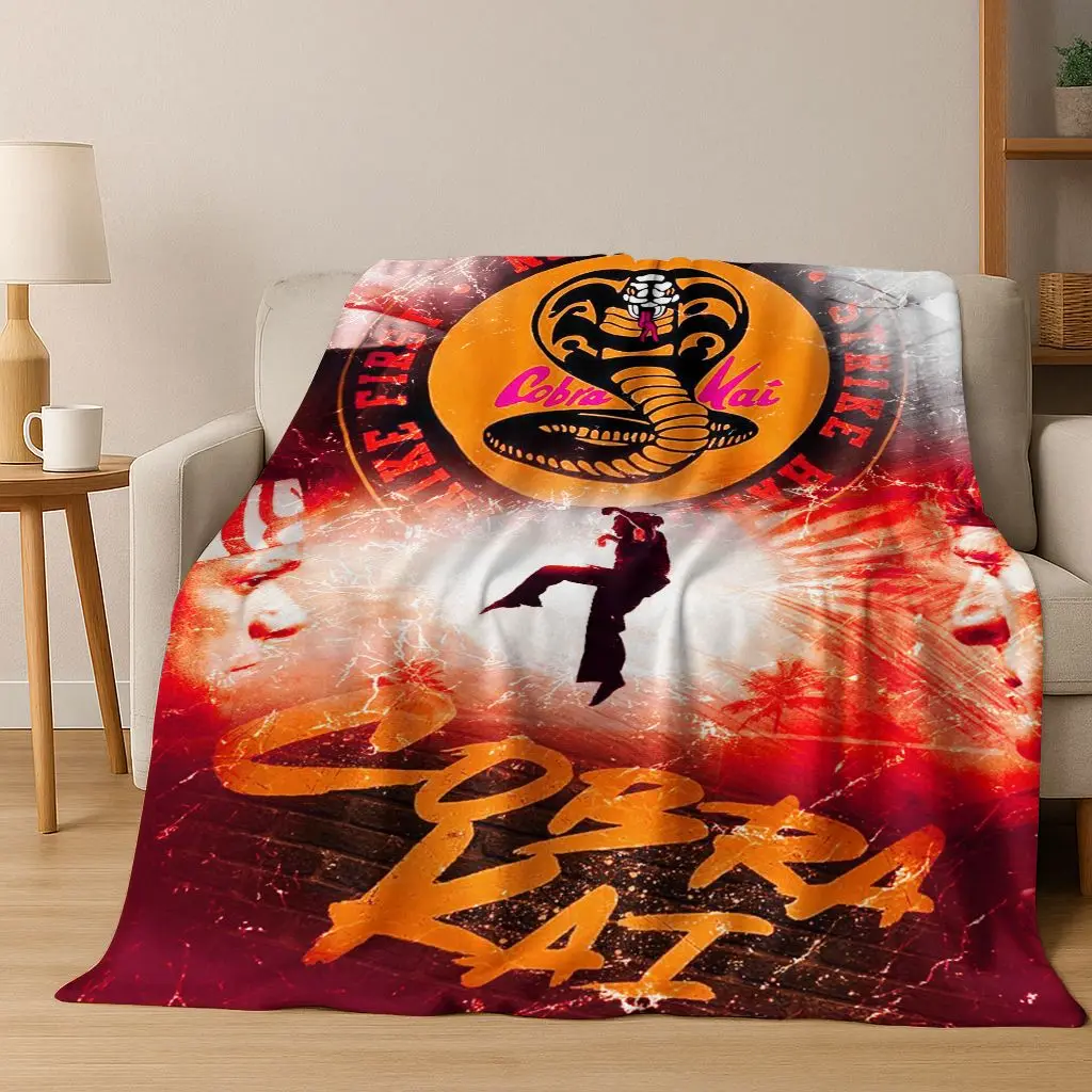 

3D Cobra Kai Karate Daniel LaRusso Johnny Art Flannel Blanket,Cozy Soft Throw Blanket for Home Bedroom Bed Sofa Cover Gift Kids