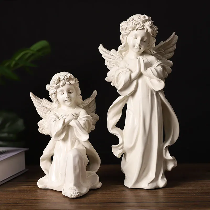 

Multi form angel sculpture models pray, simple and luxurious office small decorative ornaments, handicrafts, and foyer ornaments