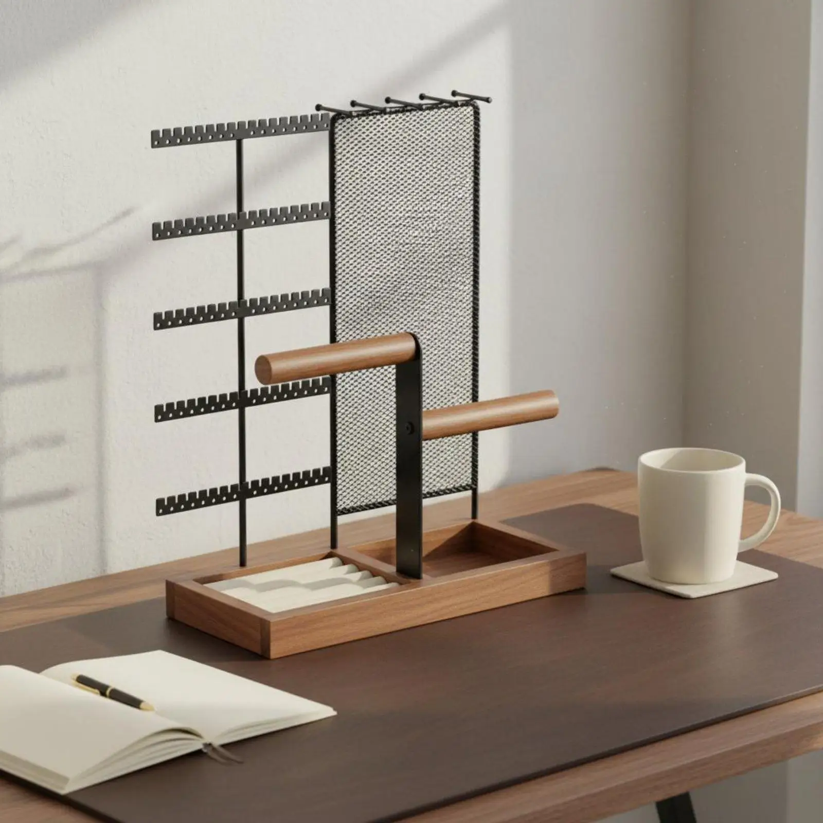 Jewelry Display Rack Multifunctional Organizer Stand for Storing and Displaying Earrings Necklaces Bracelets