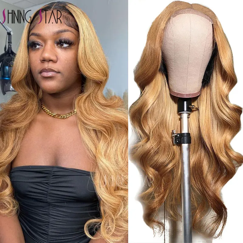 

180% HD Transparent 13X4 Lace Frontal Wig Human Hair Honey Blonde 13X6 Lace Front Wigs For Women Curly Wig Body Wave Lace Wigs