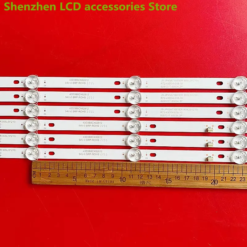 FOR S43C JS-JP43A71081ER.909L(91210) R72-43D04-018-10  82.8CM  3V 100%NEW　LED backlight strip