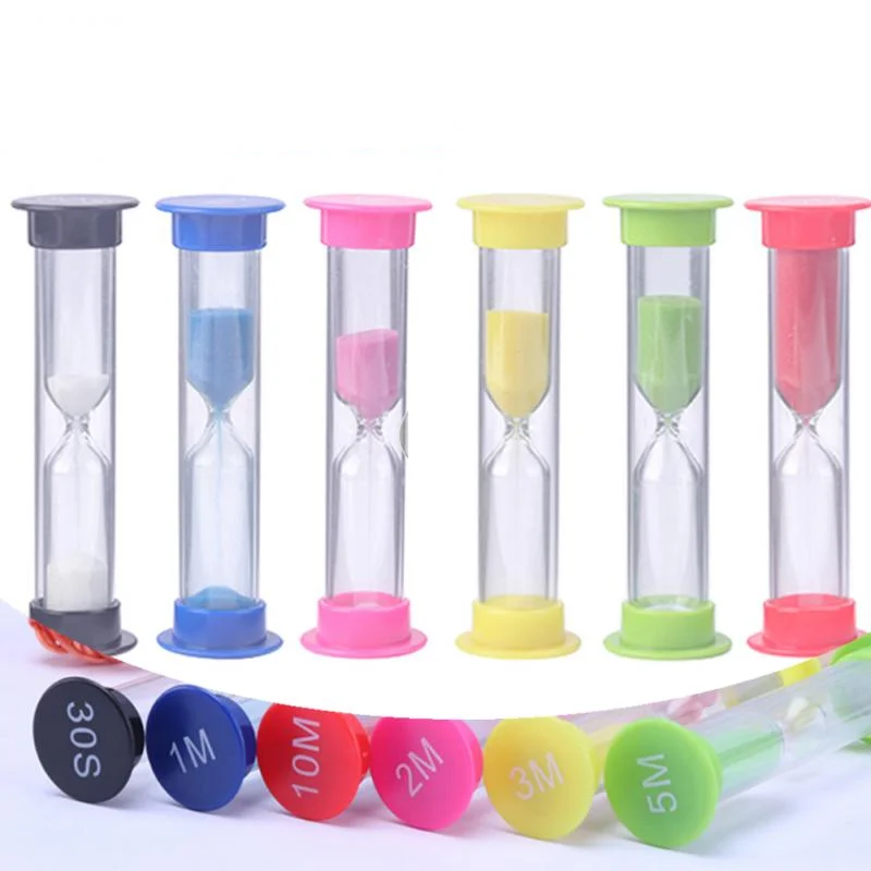 

0.5/1/2/3/5/10 Minute Colorful Hourglass Sandglass Sand Clock Timers Sand Shower Timer Tooth Brushing Timer Children Home Decors