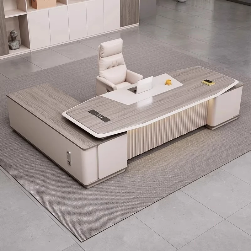

European Nordic Office Desk Computer Minimalist Aesthetic Luxury Office Desk Executive Design Meuble Bureau Home Furniture