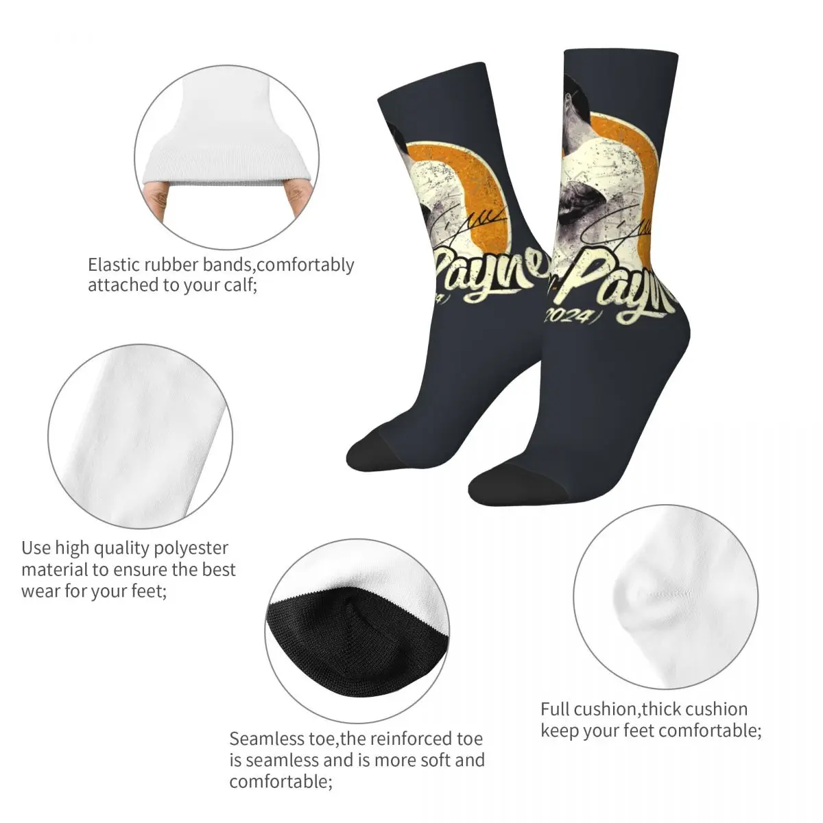 Chaussettes rétro unisexes avec motif imprimé veam Payne pour hommes et femmes, chaussettes d'équipage, Hip Hop, Payne, Harajuku, cadeau pour garçons, site officiel des médicaments