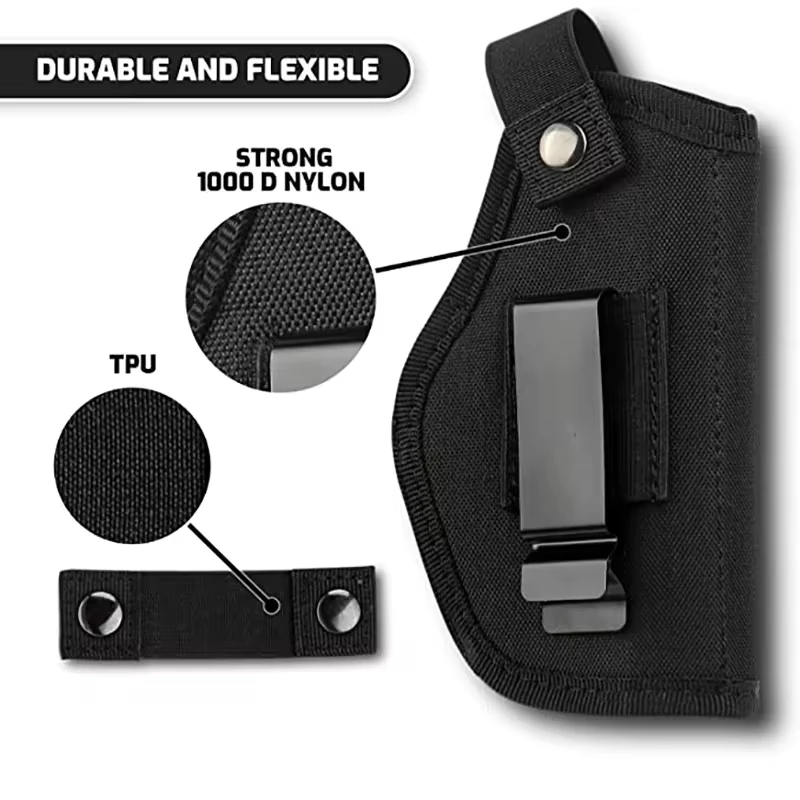 DIZETION Men/Women Universal Gun Holsters for Airsoft Pistols Right/Left IWB/OWB 9mm Holsters for Concealed Carry Glock Gun