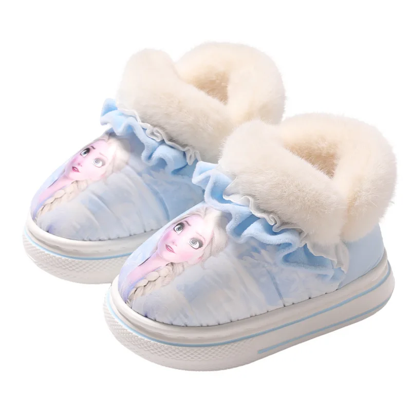 Disney girls princess cute frozen  Cotton slippers non-slip soft bottom sports shoes for girl gift