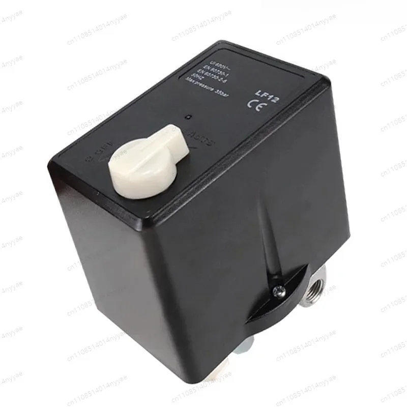 

Pressure Switch 380V 90-120 psi Manual On-off Knob Air Compressor Controller with Thermal Protection Relay LF12