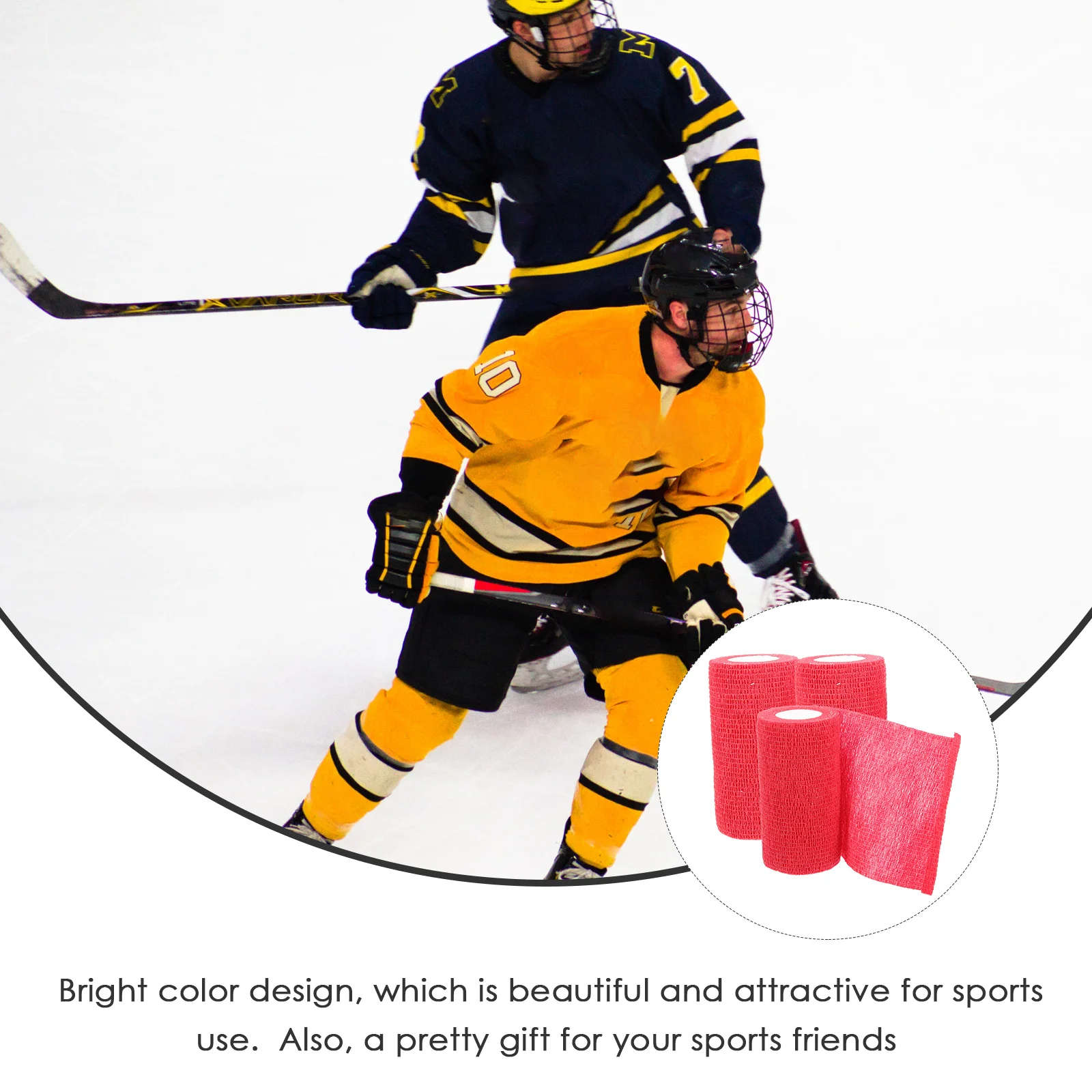 

3 рулона (3 шт.) нескользящей эластичной ленты для рукоятки ракетки, для хоккейных клюшек, теннисных и бадминтонных ракеток, впитывающая пот, сменная подкладка