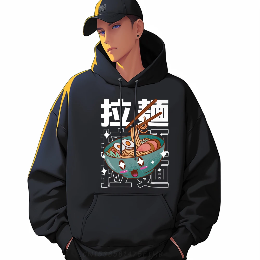 Happy Japanese Noodles Ramen Bowl Kawaii Japan Ramen Premium XS Graphic Sweatshirts Autumn New Year 2025 Group