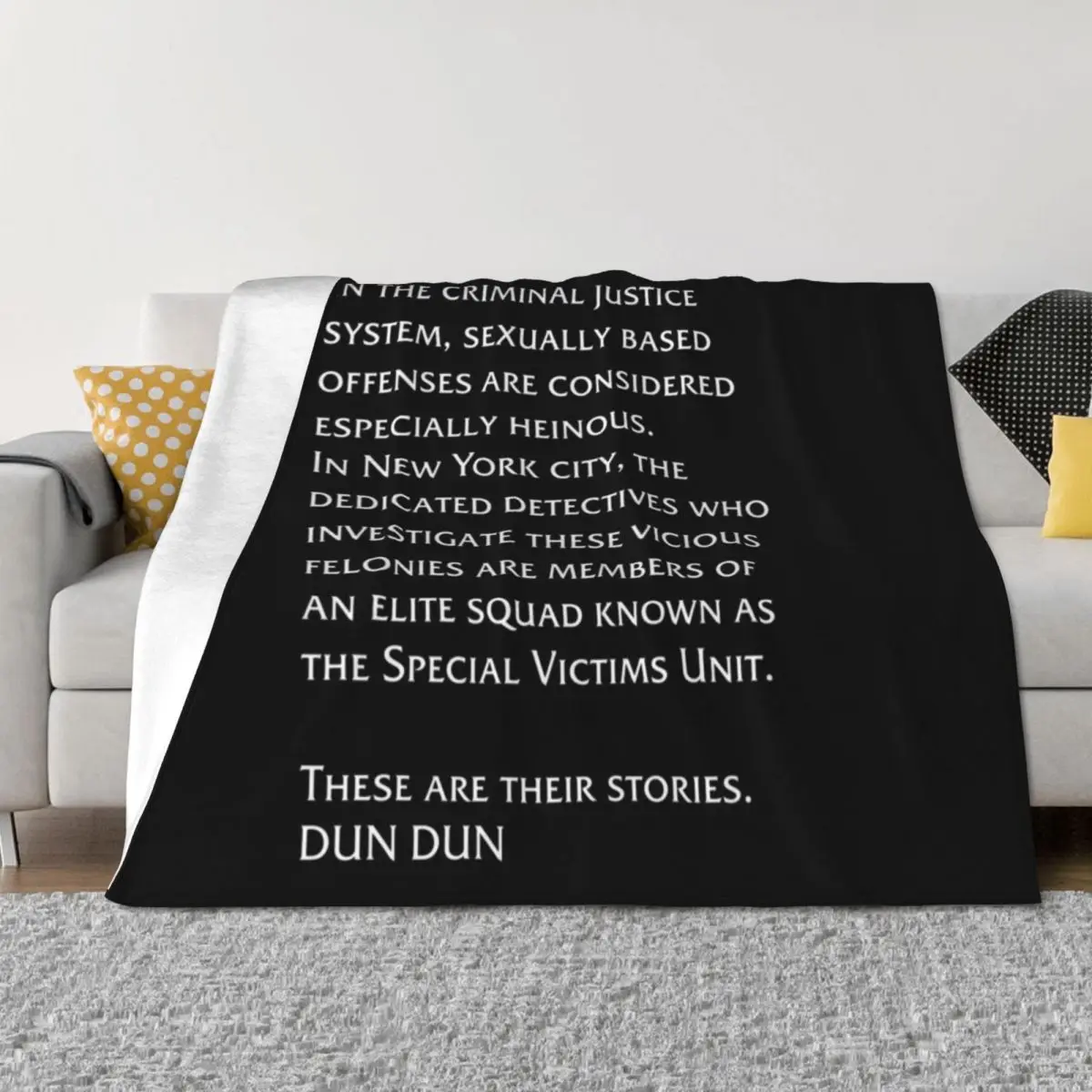 

law and order svu intro Throw Blanket Sofa halloween Hairys Shaggy Blankets