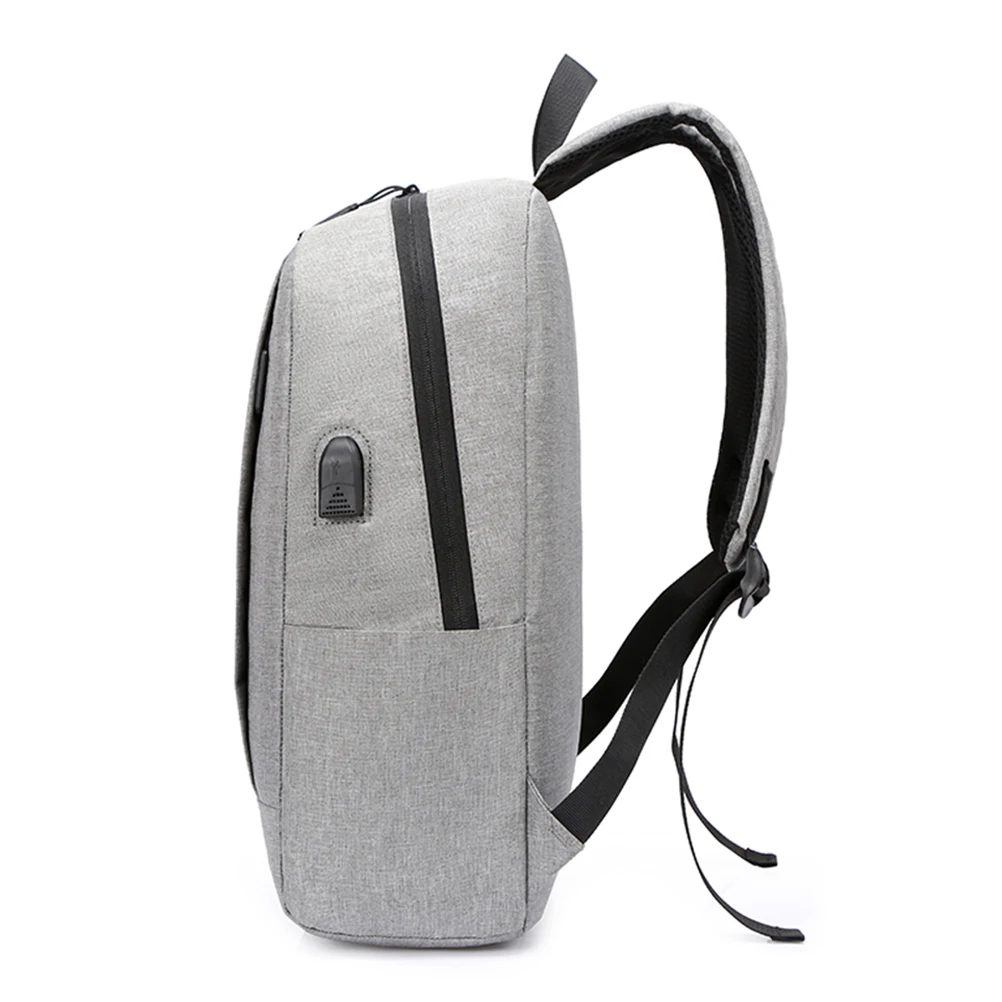 College USB Student Schooltas Rugzakken Interface Modern Grijs Studenten Boekentas Reizen