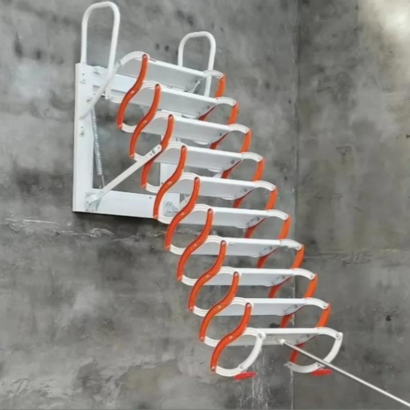 Convenient indoor electric loft retractable staircase, automatic folding loft ladder, modern folding staircase