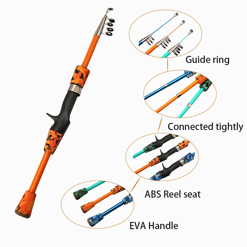 1.5m Kids Fishing Rod Beginner Bait Rod Outdoor Learning Fishing Equipment Set for Beginners Kids Fishing Rod Set