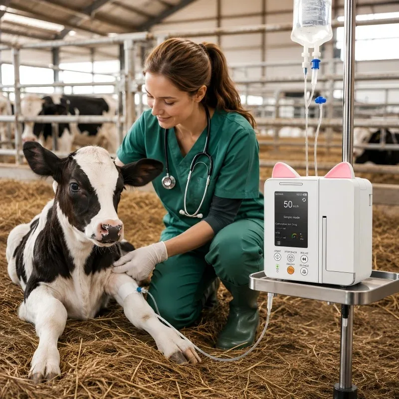 [New Model] High Accuracy Single And Dual Channel Veterinary Infusion Pump With Built-in Heating Function For Animal Emergency H