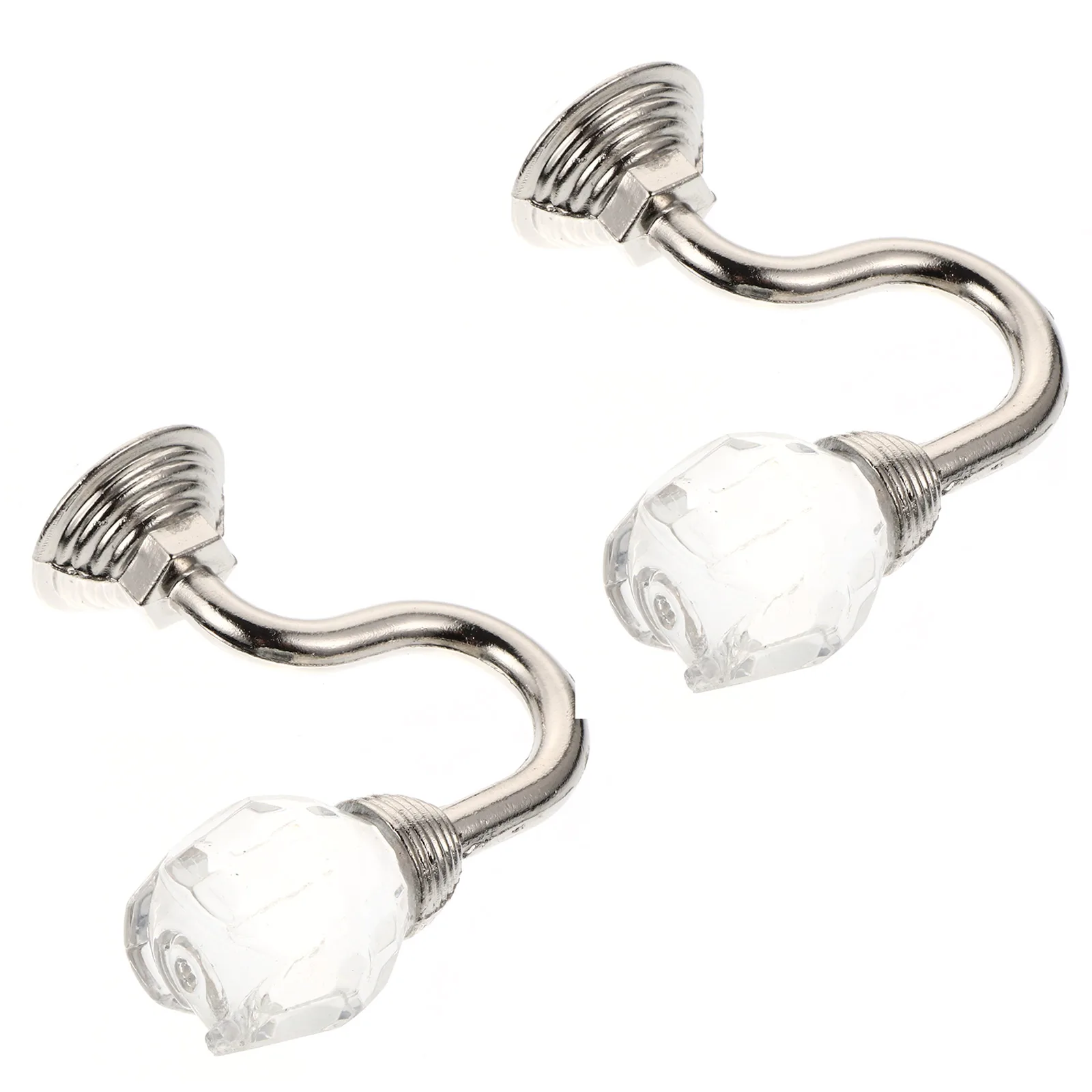 

2pcs 1 Pair Alloy Curtain Pothooks Crystal Design Classical Tieback For Home Hotel Decor U-Shaped Ironware Accessories