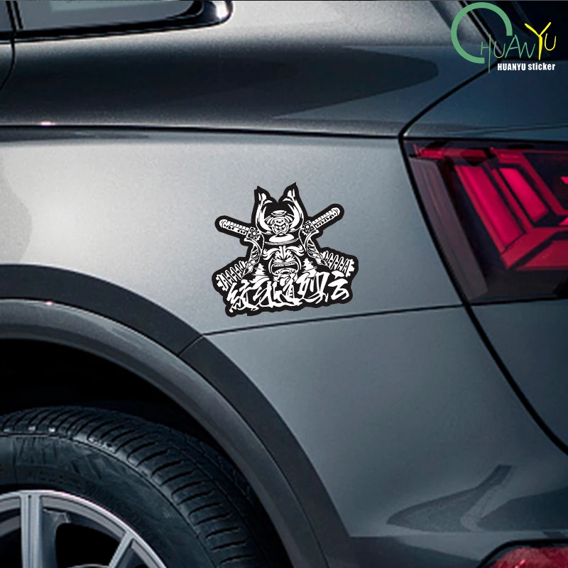 JDM Demon Slayer Japanese Samurai Kanji Car Stickers Decorative Rear Windshield Glass Body Doors Decals for Honda Toyota