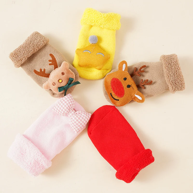 Newborn Photography Socks Baby Cute Cartoon Decoration Beautiful Performance Infant Photo Floor Non Slip Socks Rubber Soles