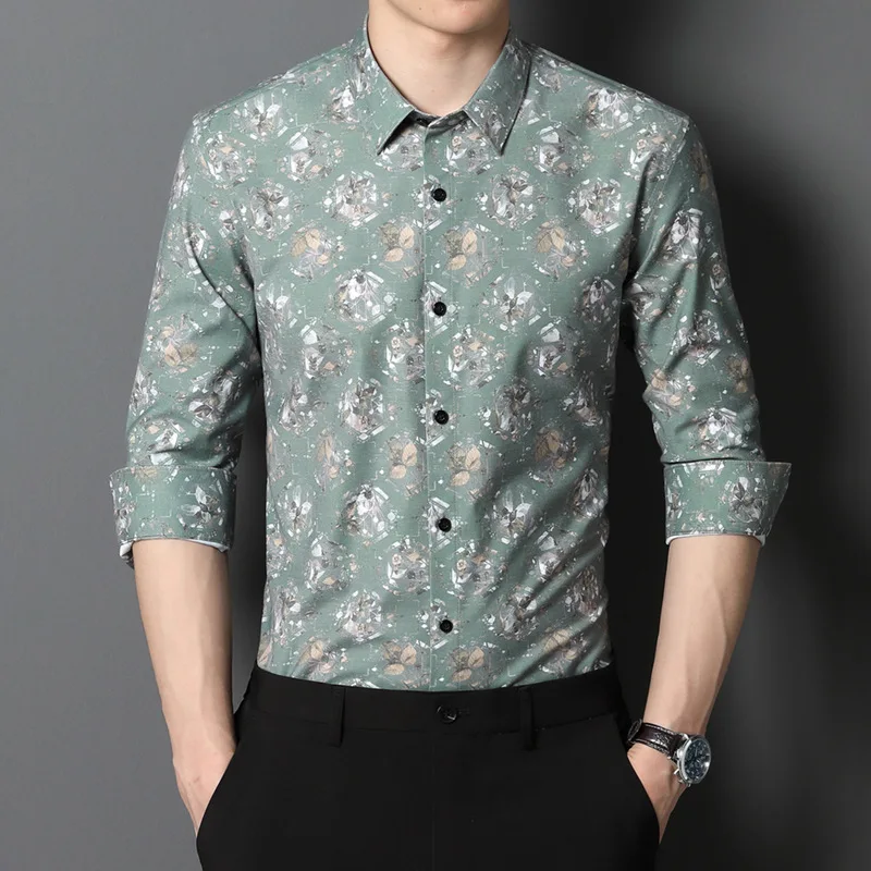 Trendy Casual Shirt Autumn New Men Long-sleeved Shirt